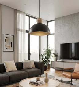 Emibig modern skandináv függeszték kaki fekete emi1676/1m