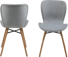 Batilda 2 db világosszürke étkezőszék - Actona