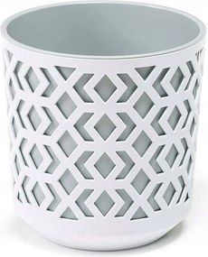 Hálószoba konyha nappali virágtartó Dekoratív fehér szürke betét 19xh20cm áttört