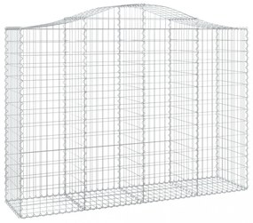 18 db íves horganyzott vas gabion kosár 200x50x140/160 cm