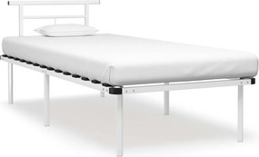vidaXL fehér fém ágykeret 90 x 200 cm