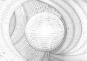 Tapéta Absztrakt Fa Deszka Mono Króm modern design 350x250+ragasztó