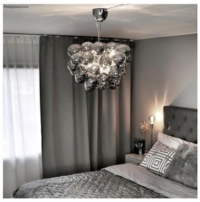 ByRydens 4200440-4505 - Csillár zsinóron GROSS 8xG9/4W/230V füstös/fekete