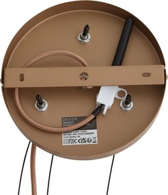 Retro függőlámpa sötét bronz borostyánszínű üveggel - Barb