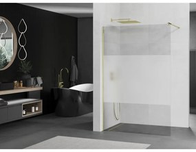 Mexen Kioto zuhanyparaván, 80x200 cm 8 mm, arany profil, átlátszó jegesedés üveg, 800-080-101-01-35