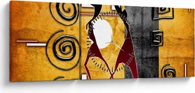 Kép - Ősi festészet (órával) (90x30 cm)