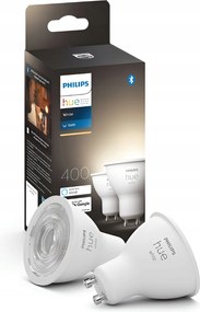 Led izzó Philips Hue GU10 4.2W 50W Smart White Fényerőszabályozható 2 db