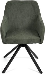 Zöld kárpitozott étkezőfotel Lunio – Bonami Essentials
