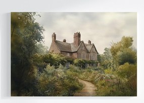 Vászonkép Canvas Tájkép Anglia Parasztház Birtok Kert 120x80