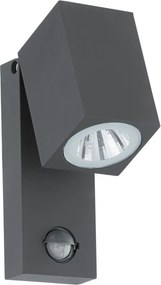 EGLO 96287 SAKEDA Fali Lámpa Mozgásérzékelővel Antracit LED IP44