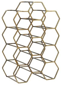 Bronzszínű fém bortartó polcos állvány, palackok száma 12 Salbris – Light &amp; Living