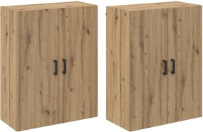 vidaXL Fali szekrény 2 pcs Artisan tölgy 69,5 x 34 x 90 cm Faanyag