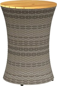 vidaXL szürke polyrattan kerti dob alakú kisasztal