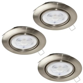 Eglo 901757 - KÉSZLET 3x LED Beépíthető lámpa FAVAZZINA 1xGU10/4W/230V króm