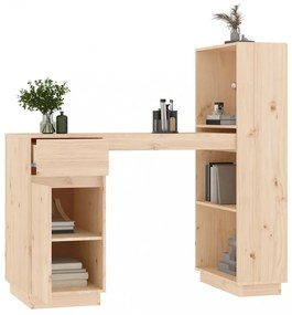 tömör fenyőfa íróasztal 110x53x117 cm