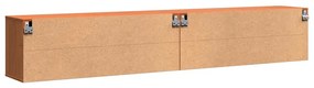 Fali Szekrények 2 pcs Viaszbarna 100 x 30 x 35 cm Tömör fenyőfa