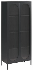 Fekete fém tálalószekrény 80x186x40 cm Luna – Støraa