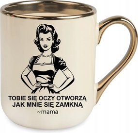 Bögre Elegáns Bézs Ajándék Anyák Napjára Születésnapra Ünnepekre+csomagolás