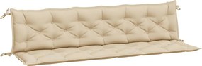 vidaXL 2 db bézs oxford szövet kerti padpárna 200 x 50 x 7 cm