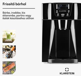 Klarstein Ice Volcano 2G, jégkocka készítő, 12 kg/24 h, jékockagyártó, LED, fekete