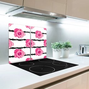 Üveg vágódeszka Roses 60x52 cm