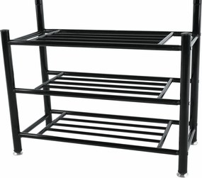 Fogas cipőtartóval, fekete fém, BARNUM