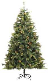 csuklópántos műkarácsonyfa tobozokkal 240 cm