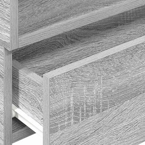 2 db szürke sonoma színű fali éjjeliszekrény 45 x 26 x 28,5 cm