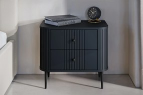 Vesper éjjeliszekrény készlet 56 cm - fekete / fekete lábak