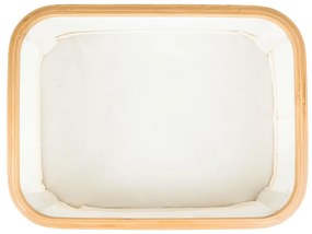 G21 tárolódoboz 40 x 30 x 15 cm, bambusz, fedéllel, bézs