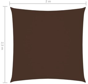 barna téglalap alakú oxford-szövet napvitorla 2 x 2,5 m