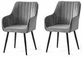 Nova Grey and Black étkezőszék szett, 2 db