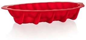 Banquet  Culinaria piros szilikon fonott kalács forma, 41 x 20 x 7 cm