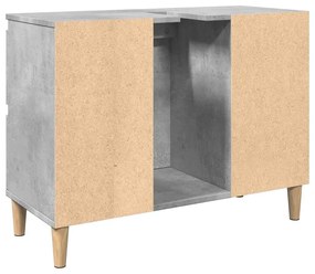 betonszürke szerelt fa mosdószekrény 80 x 33 x 60 cm