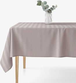 Goldea ünnepi damaszt szögletes terítő - szürkésbarna csíkos 120 x 120 cm