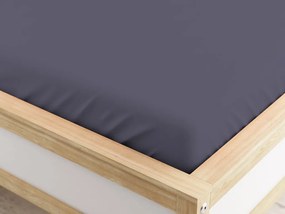 Sötétszürke mikroszálas gumis lepedő 160 x 200 cm