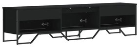 fekete szerelt fa TV-szekrény 180 x 34 x 41 cm