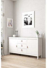 Fehér alacsony komód 151x80 cm Madrid – Tvilum