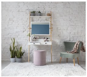 Leno fehér állvány fiókkal és tükörrel - Ragaba