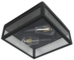 Ipari okos kültéri mennyezeti lámpa fekete, 2 WiFi ST64-gyel - Rotterdam