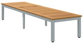 Nyugágy Szürke 200x55x35 cm Tömör Akáciából