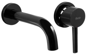 Falra szerelhető csaptelep Rea Lungo Black Metallic + box