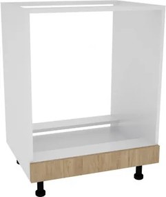 Benita Beépíthető konyhaszekrény Természetes fa-Fehér 60x50x80 cm