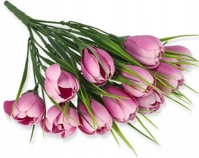 Krokodil csokor rózsaszín-lila virágok mesterséges tavaszi virágok