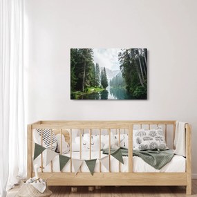 Kép az erdei tóról (90x60 cm)