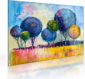 Kupolafák képe, olajfestmény (üvegen) (70x50 cm)