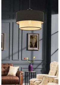 Kábeles függőlámpa ECHO 1xE27/60W/230V fekete/bézs