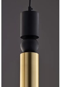 Jupiter 2012 - Csillár zsinóron ALAS 5xGU10/10W/230V fekete/arany