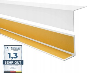 Kemény Pvc sarokcsiszoló,öntapadós, fehér , 35x35mm, 100cm