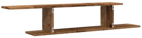 antik fa színű szerelt fa fali TV-polc 125 x 18 x 23 cm